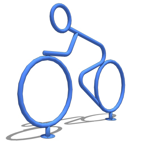 CAD Drawings BIM Models Paris Site Furnishings & Outdoor Fitness Bike Guy Bike Rack